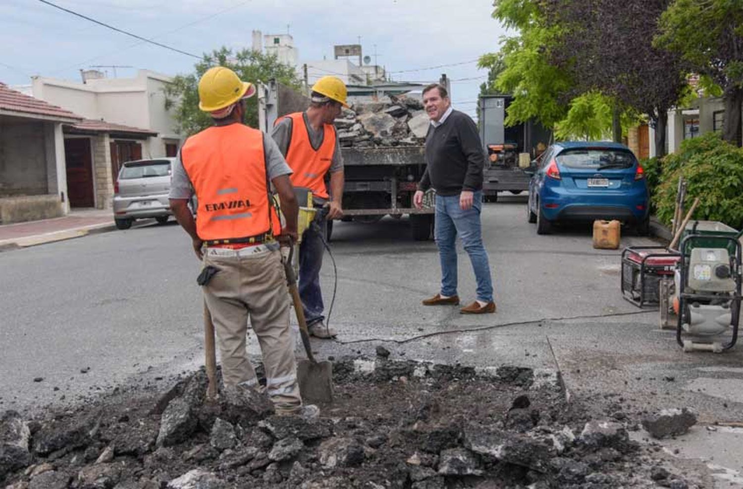 Avanzan las obras de reparación de baches en distintos frentes de la ciudad