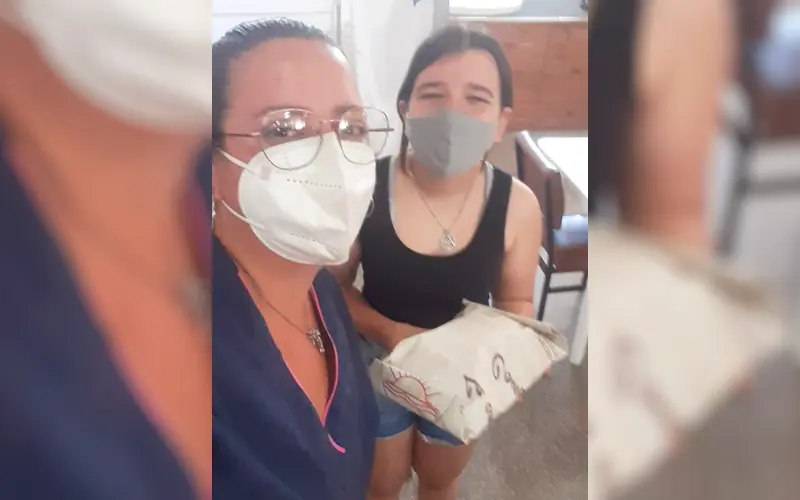 Agradecimiento de la enfermera Yesi a Juanita