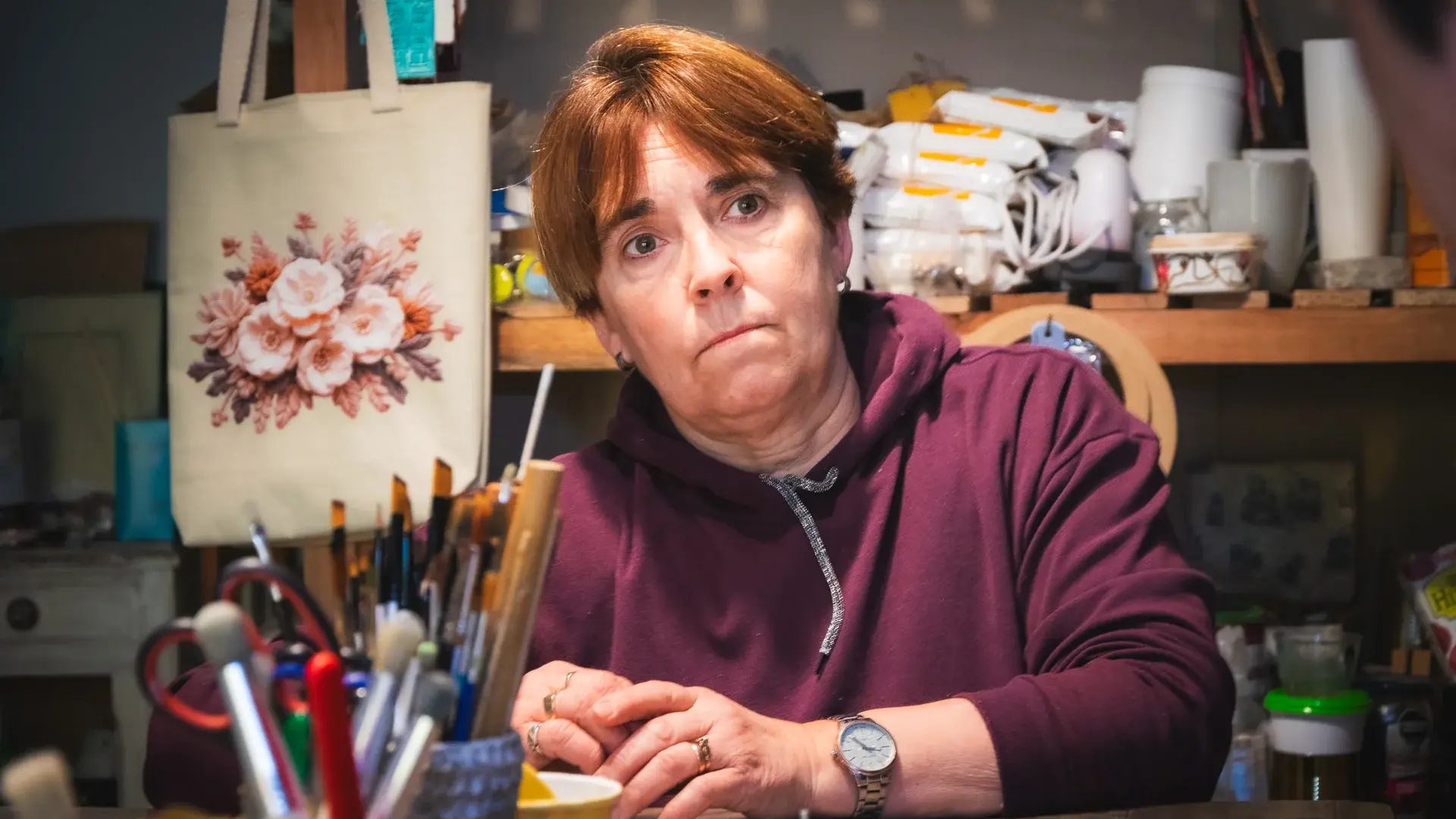 Ella es la artista y docente a cargo de Creaciones Mía: Silvina Farías