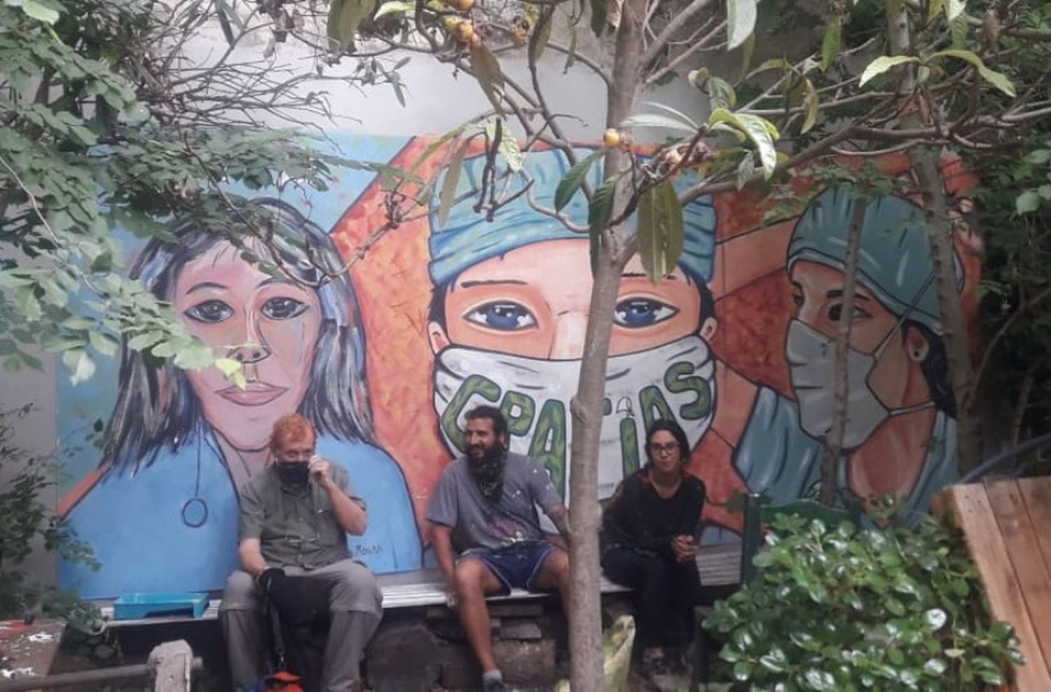 Instalarán en el Houssay un mural en agradecimiento a los trabajadores esenciales