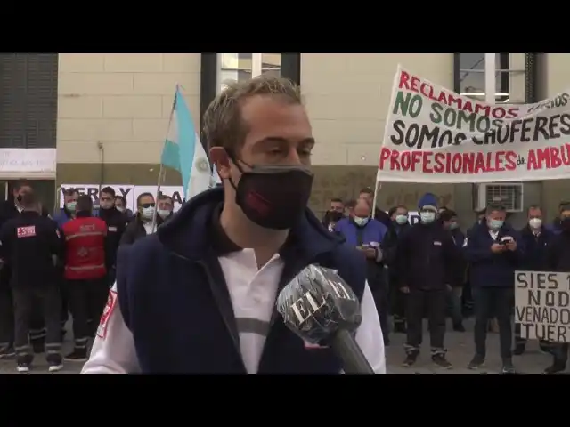 Empleados del 107 se movilizaron al ministerio de Salud