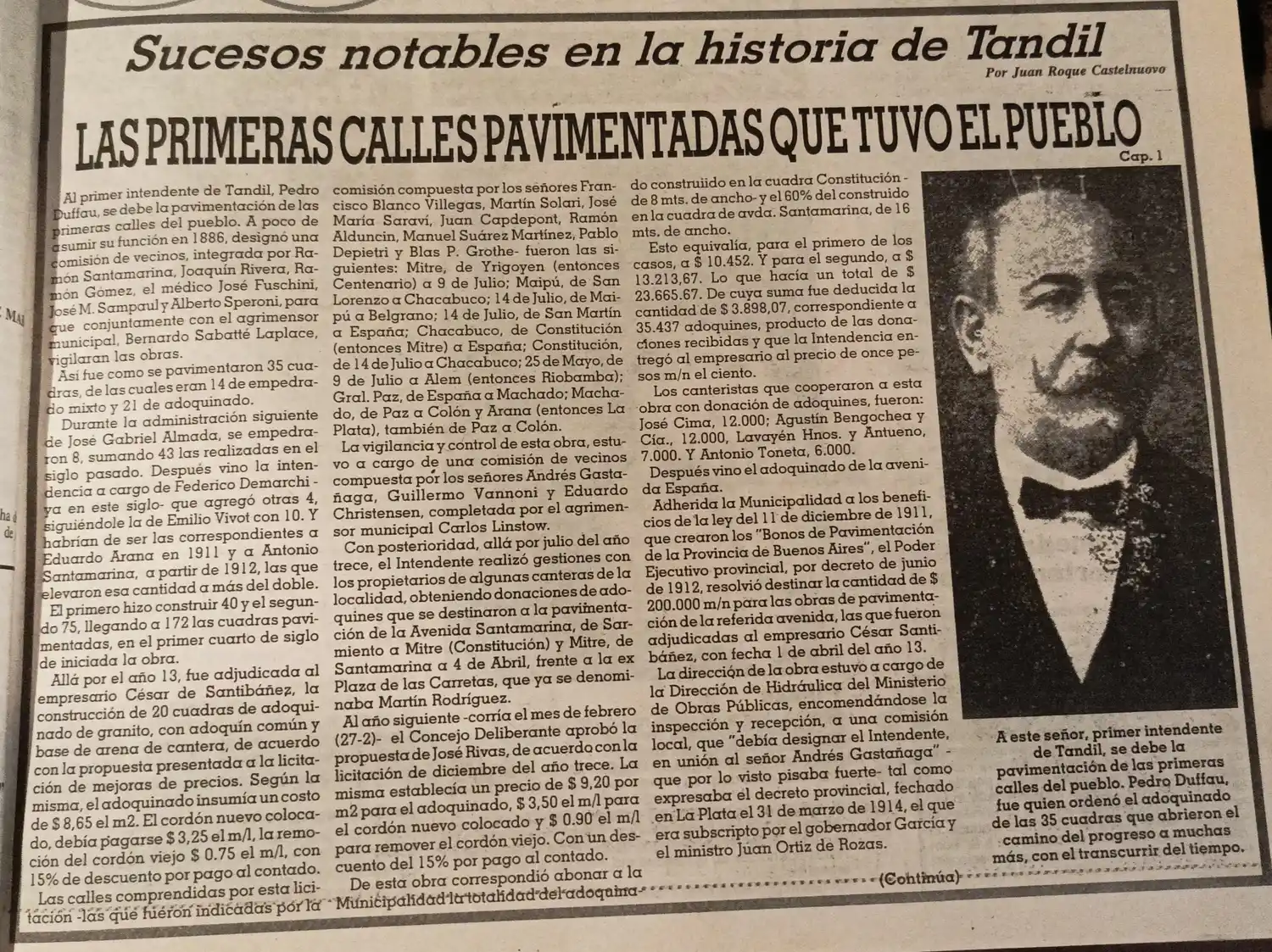 Las primeras calles pavimentadas que tuvo el pueblo - Cap. 1