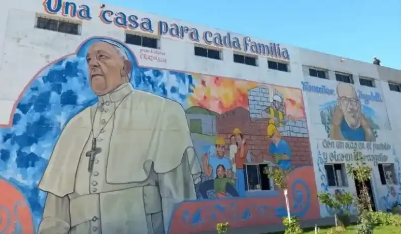 Mural del Papa Francisco en La Matanza.