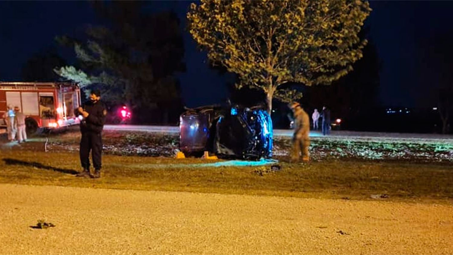 Falleció un hombre joven tras el vuelco de un vehículo en cercanías de Puíggari