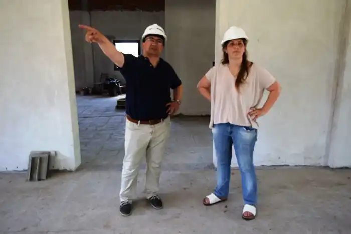 Salomón visitó las obras en el Centro Universitario Regional Saladillo