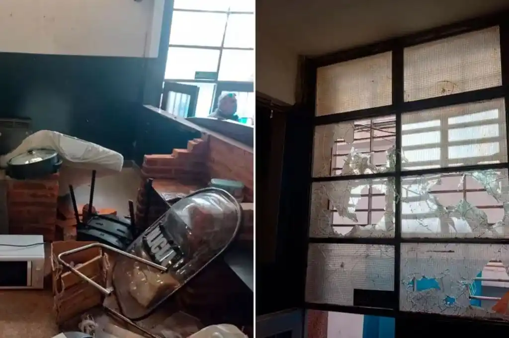Destrozos en una comisaría de Villa Urquiza
