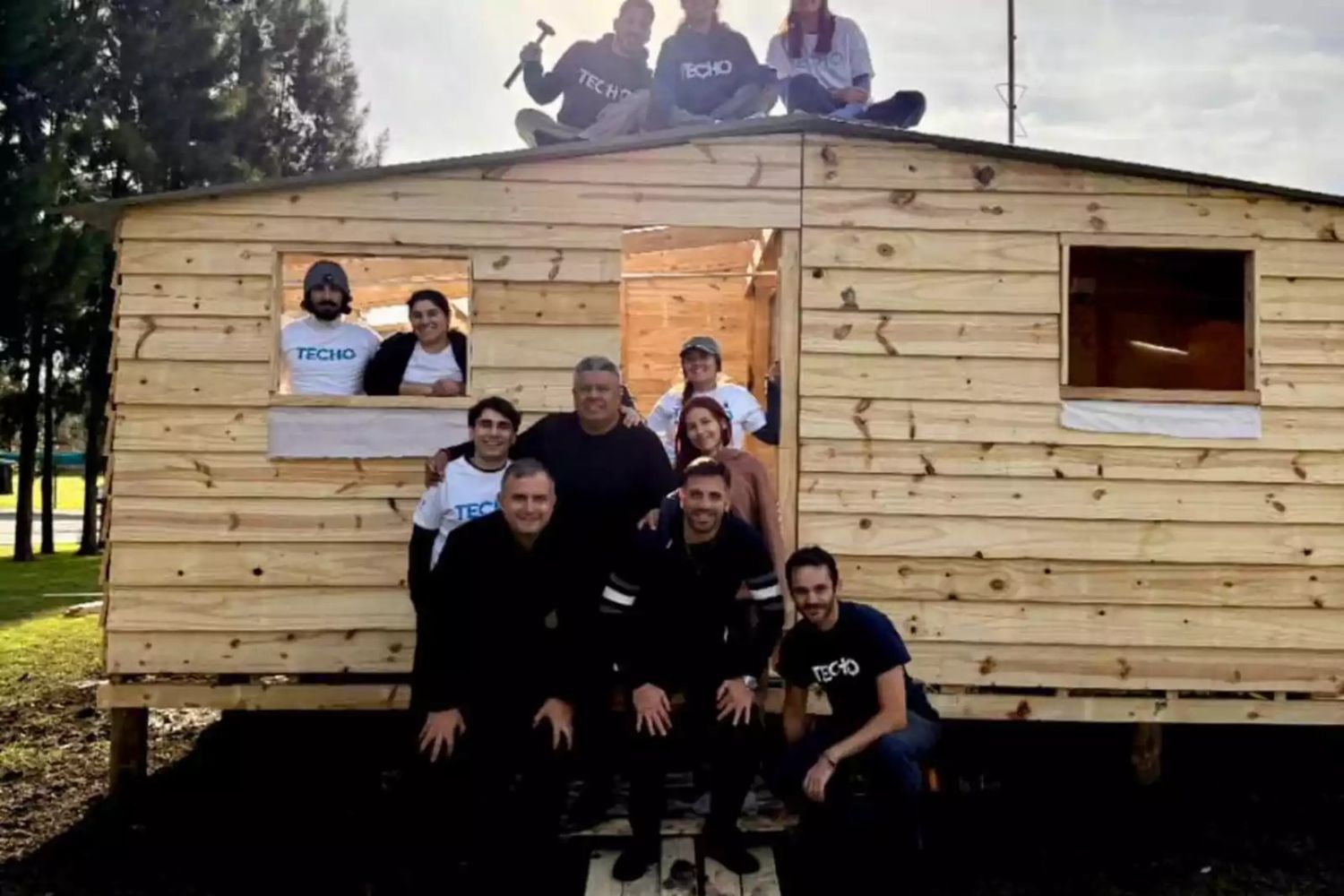 Las casas que entregará la AFA son de madera