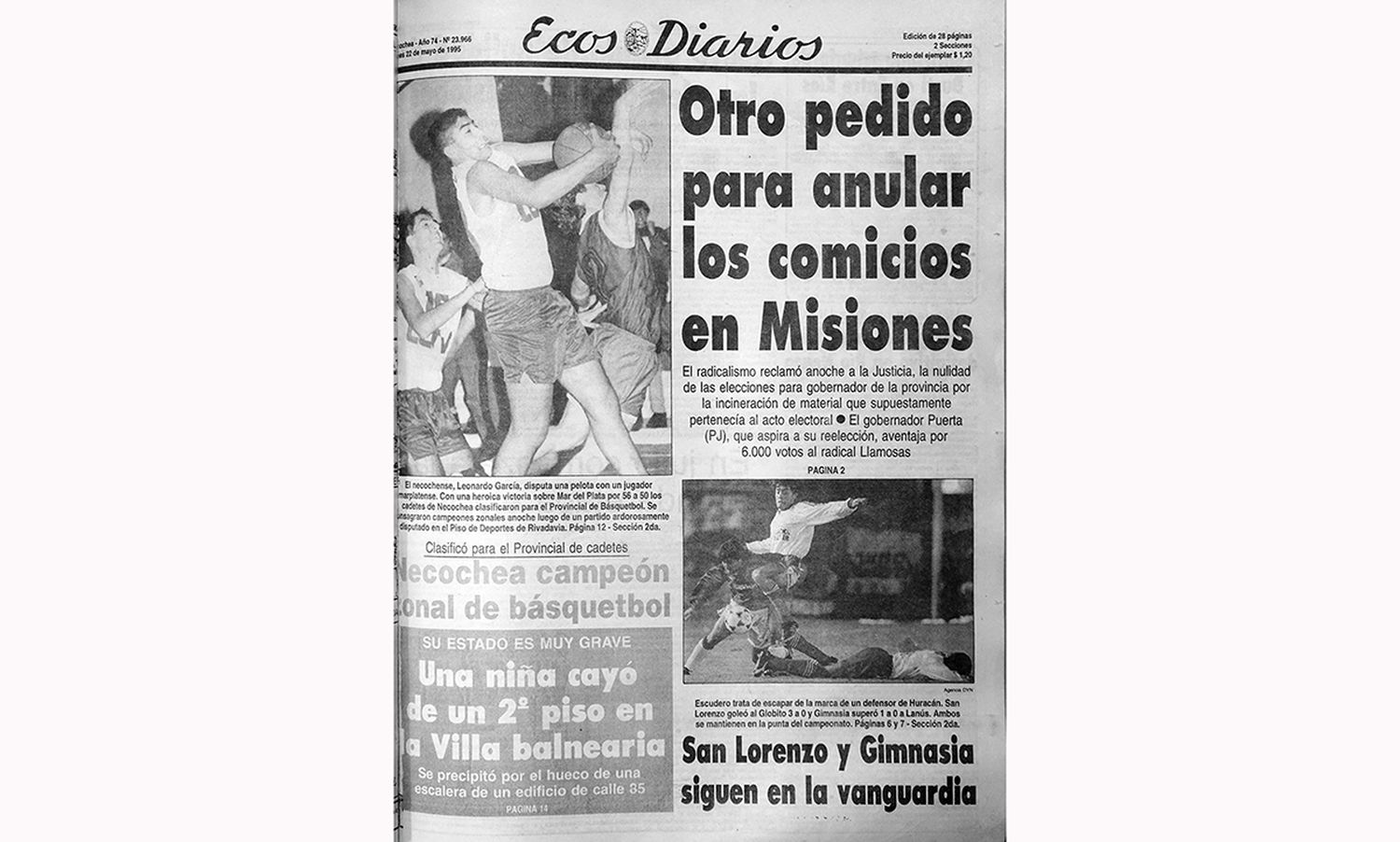 Lunes 22 de mayo de 1995