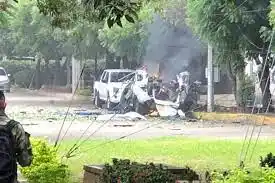 Estas son las primeras imágenes del CARRO BOMBA en Cúcuta
