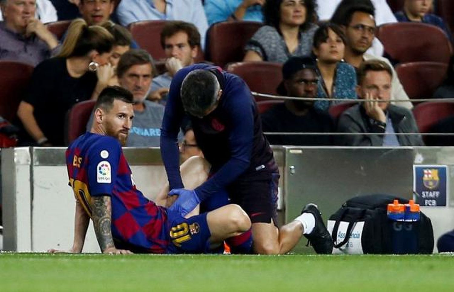 Messi volvió a lesionarse en el partido de Barcelona ante Villarreal 