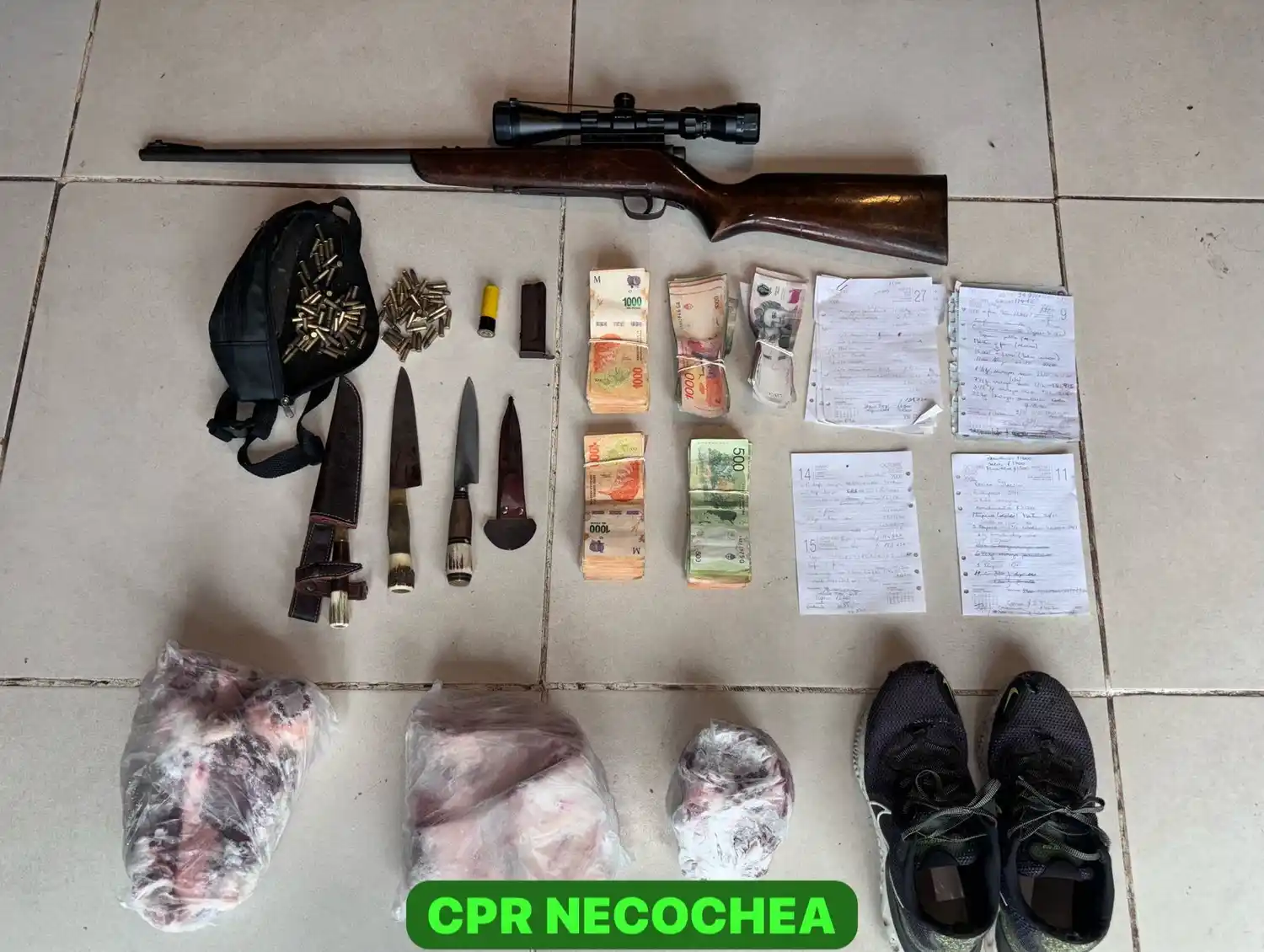 Algunos de los elementos secuestrados