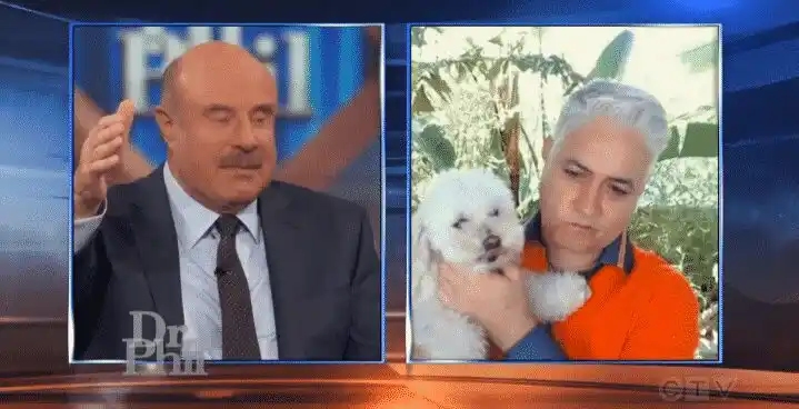 Carlos Fraga en un momento del programa de Dr. Phil. Foto Captura de Youtube