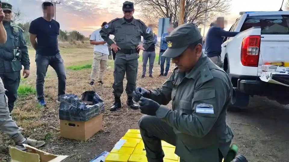 Gendarmería Nacional incautó más de 172 kilos de cocaína. Foto: NA/Gendarmería Nacional.