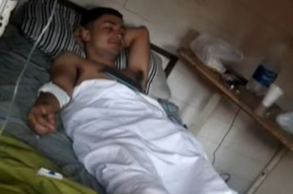 El hombre baleado