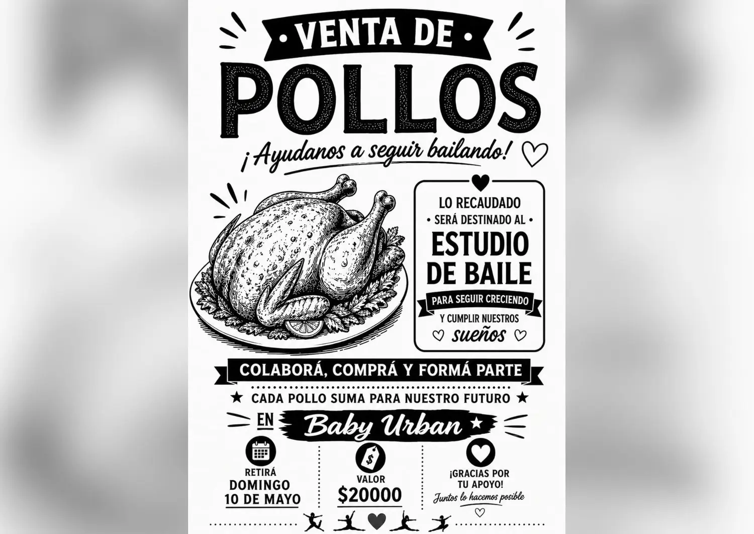 Pollada a beneficio de Baby Urban
