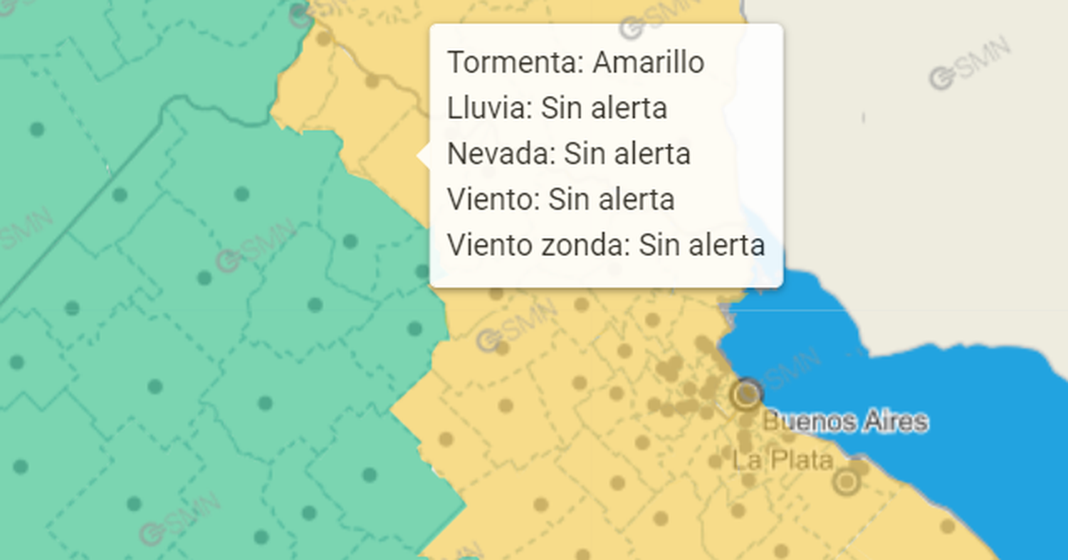 Tiempo en San Pedro: rige alerta por tormentas para este domingo