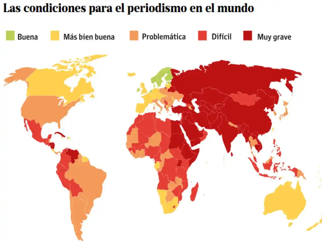 Argentina, uno de los países donde más se deterioró la libertad de prensa en el último año