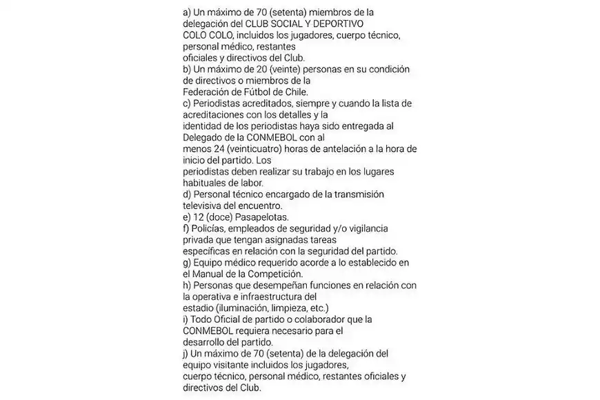 Comunicado de Conmebol