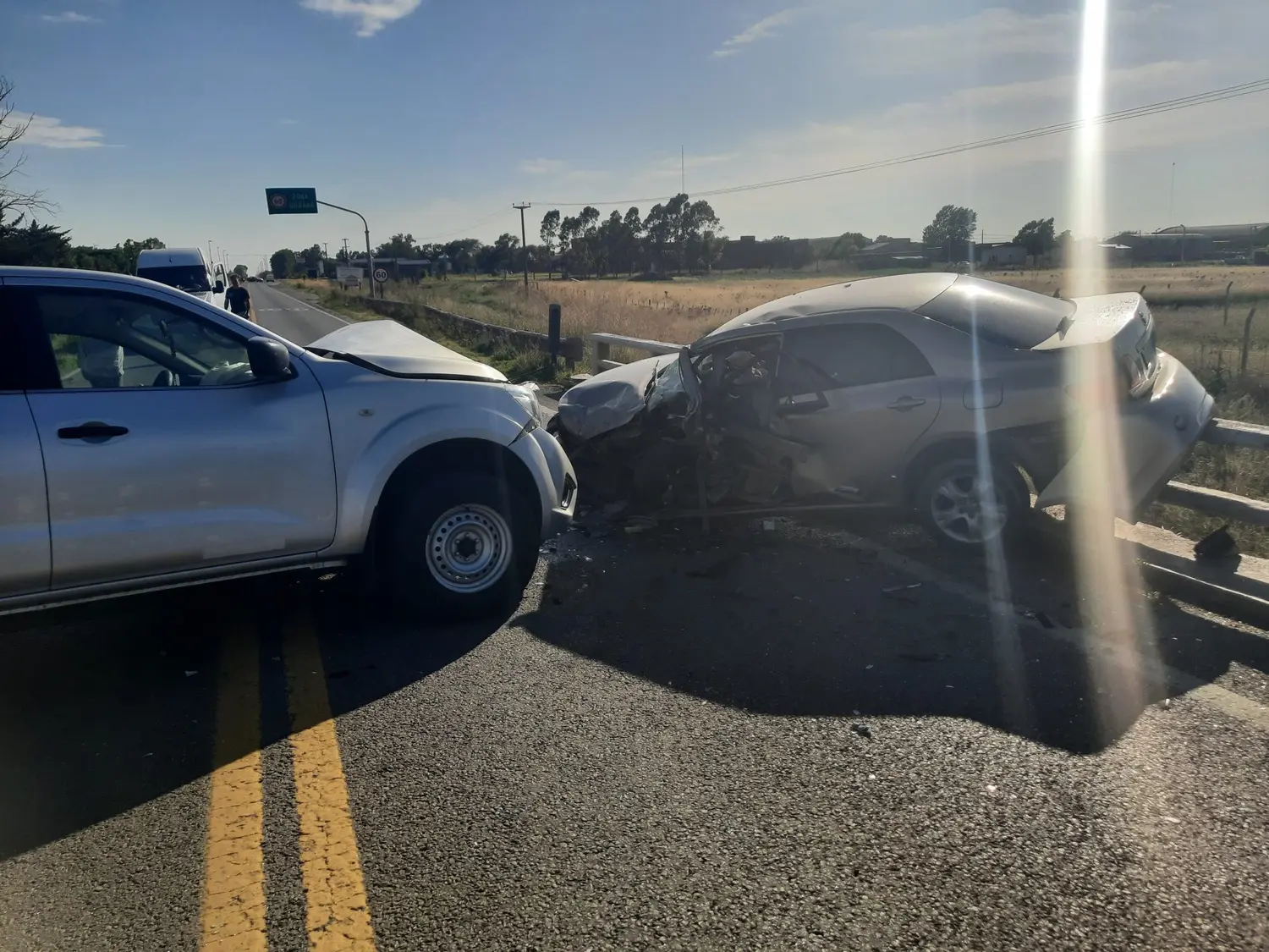 Sólo quedó en observación el conductor del Corolla