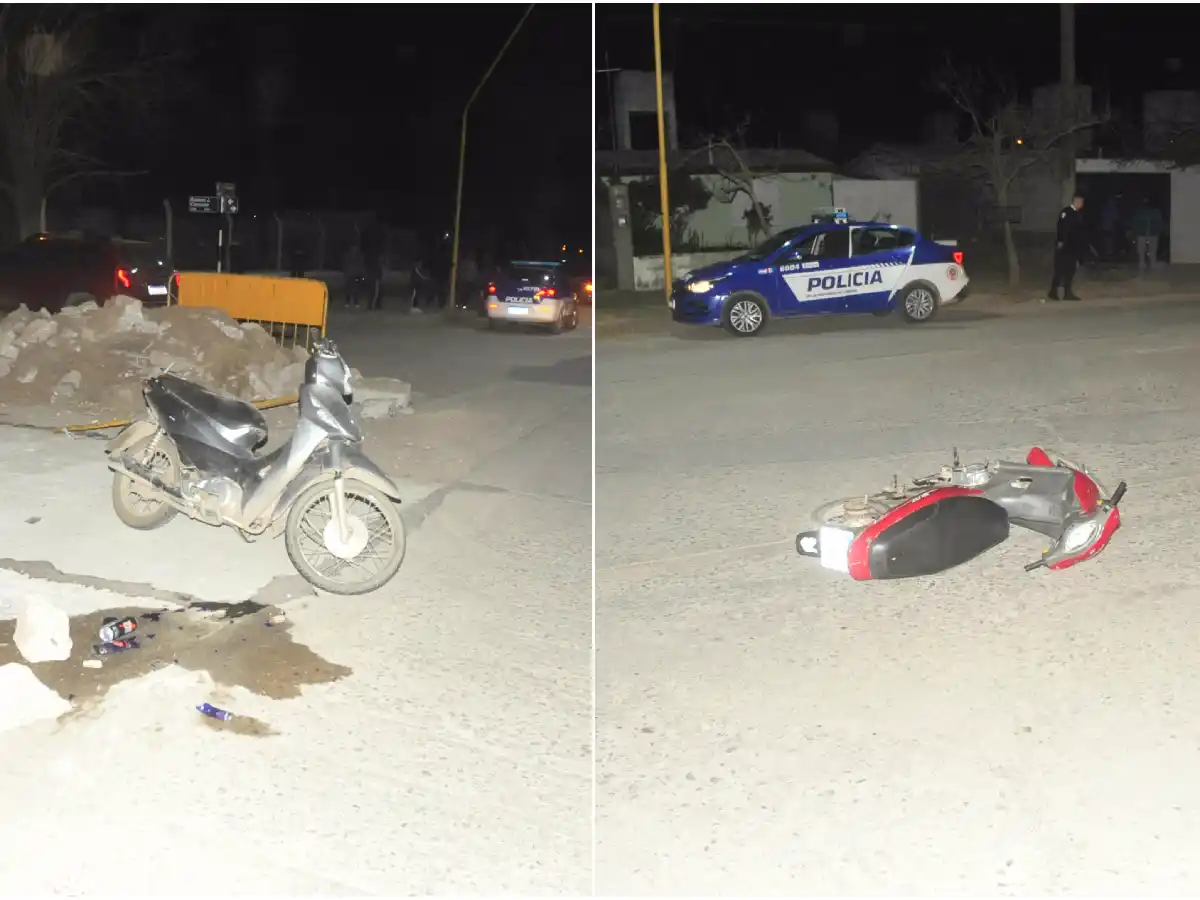 Choque de motos en barrio Parque: dos heridos