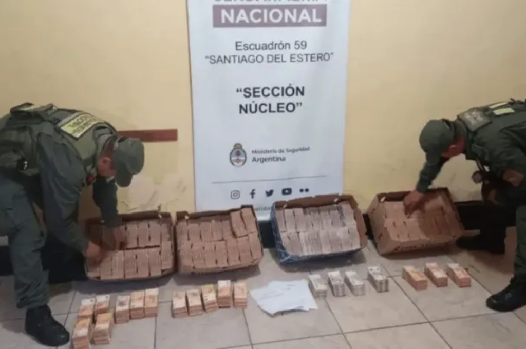 El efectivo secuestrado.