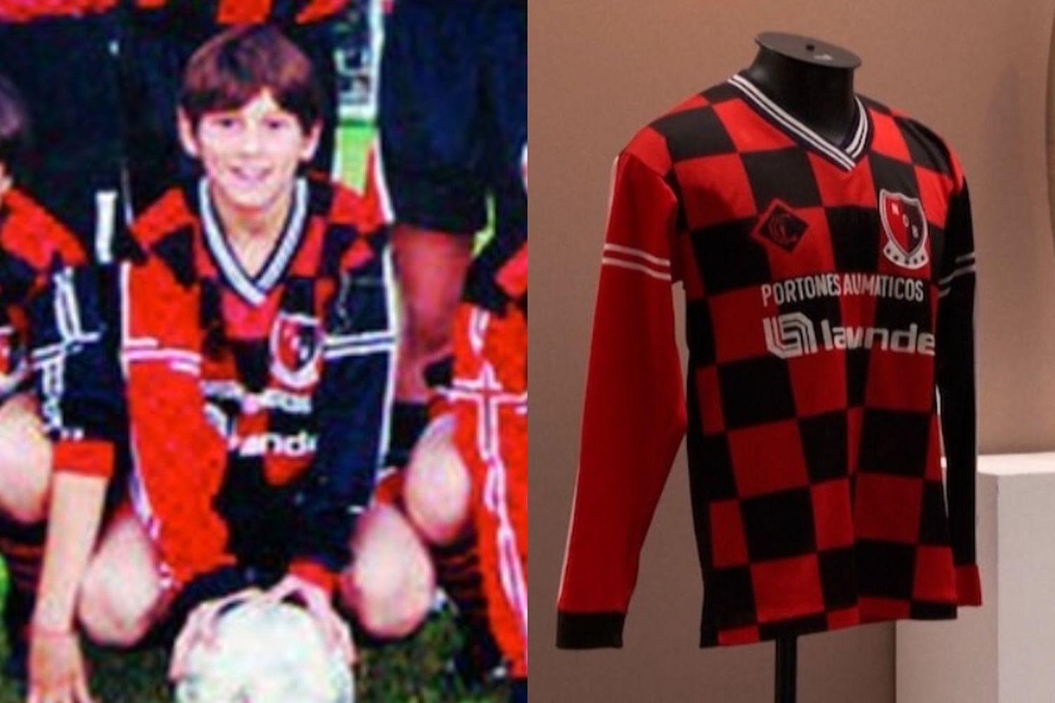 Reliquia: una camiseta usada por Messi en Newell's cuando era chico será subastada en París