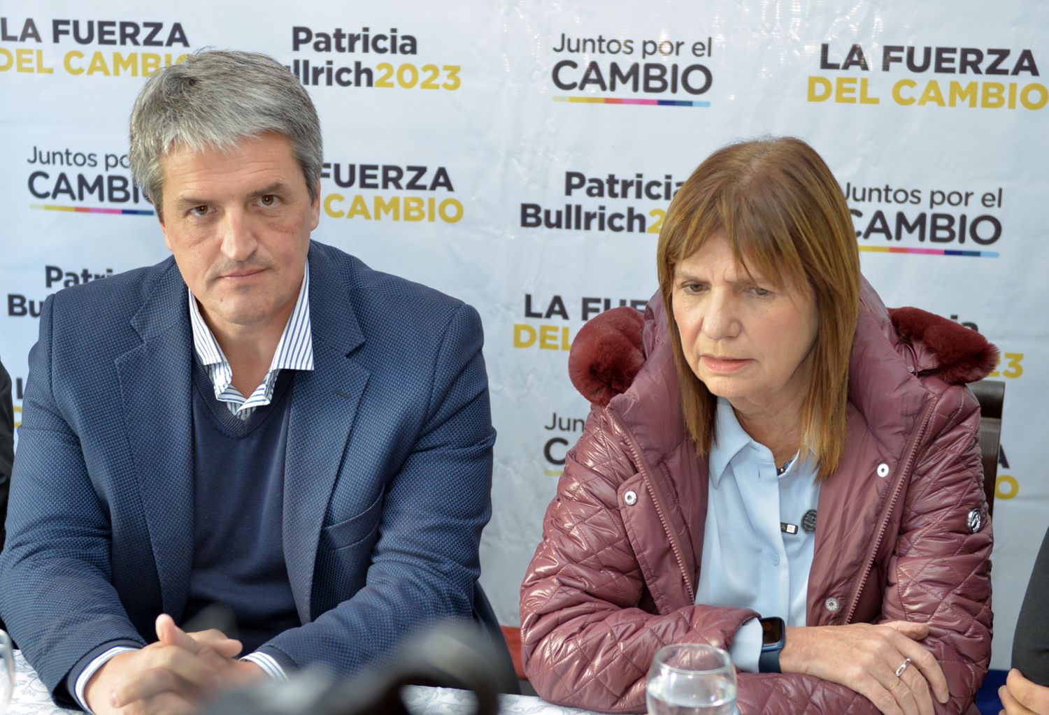 El precandidato a Intendente de Juntos, Marcos Nicolini, junto a Patricia Bullrich.