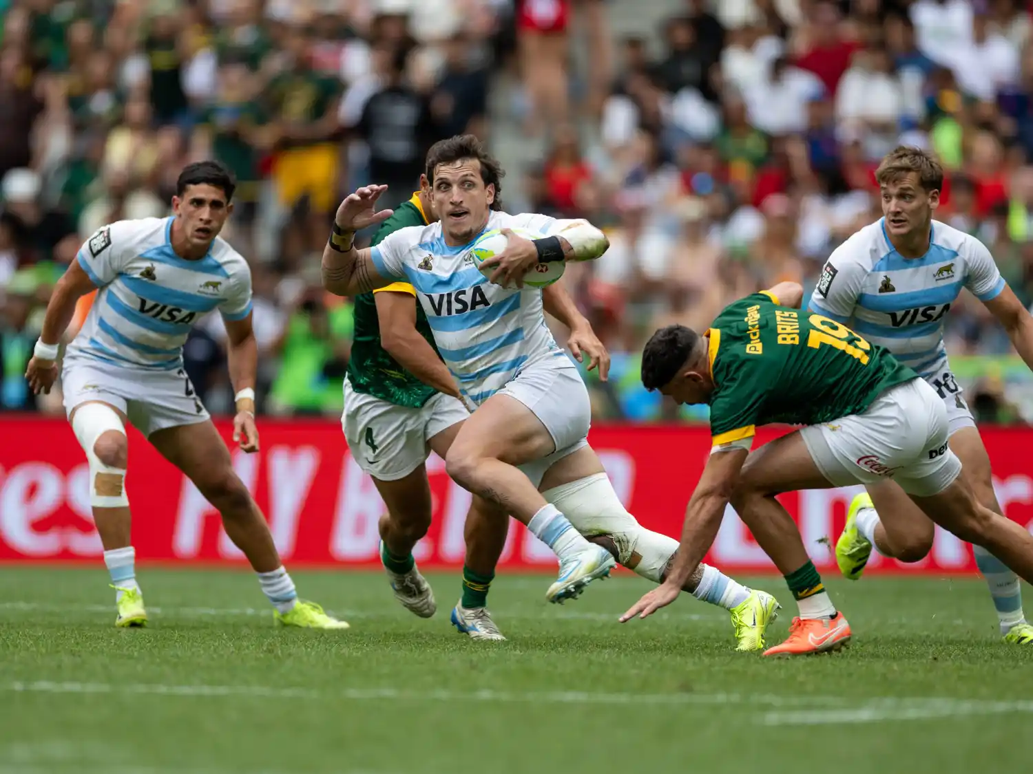 Los Pumas 7 cayeron  21-19 con Sudáfria en la final.Foto: @lospumas7arg