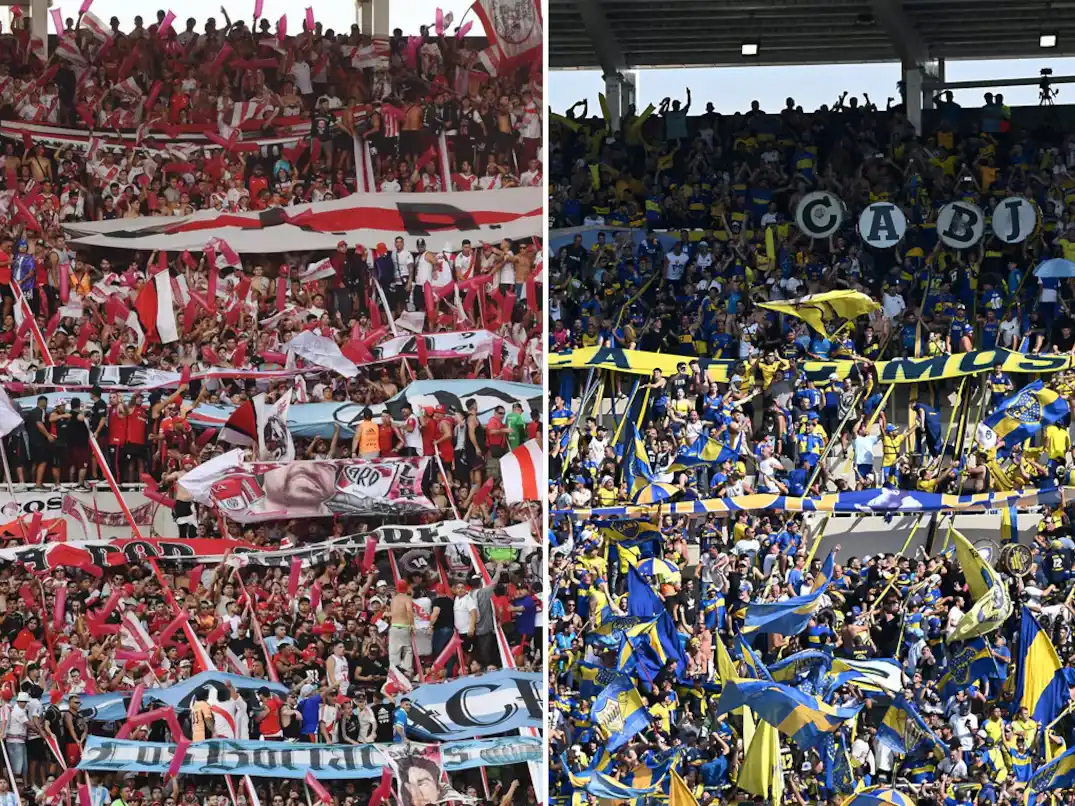 ¿Vuelven las dos hinchadas a la LPF?..Foto: Instagram/@fede_peretti - X/@lanumero12comar