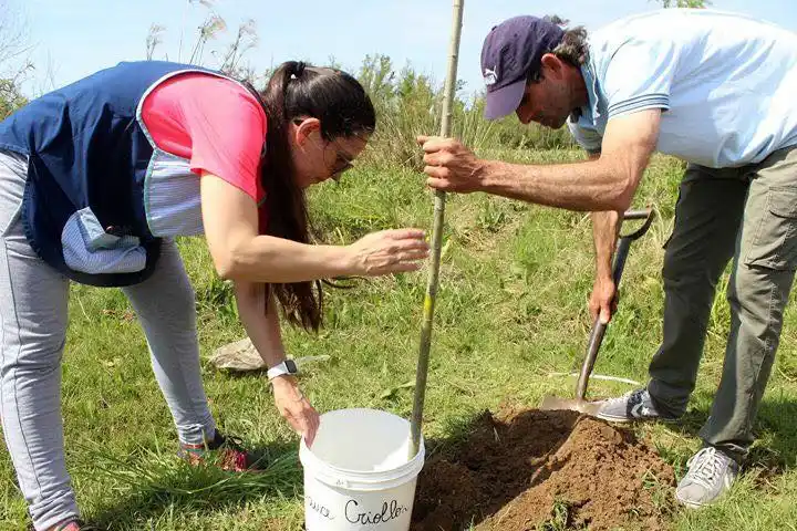 Plantan árboles nativos para celebrar el Día de la Tierra