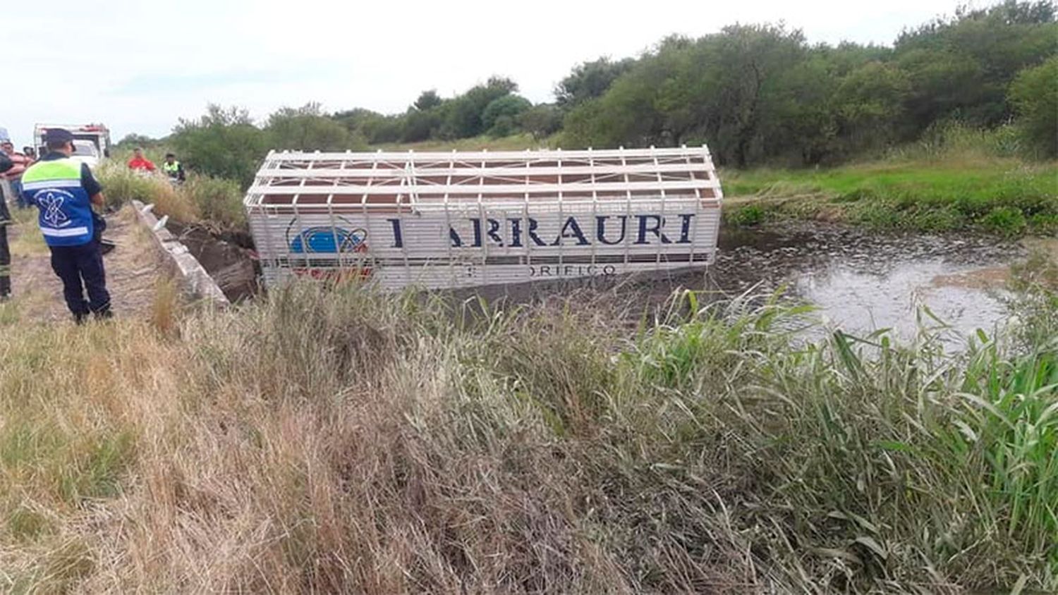 Despistó en Ruta 6 y cayó al agua: el camionero murió ahogado