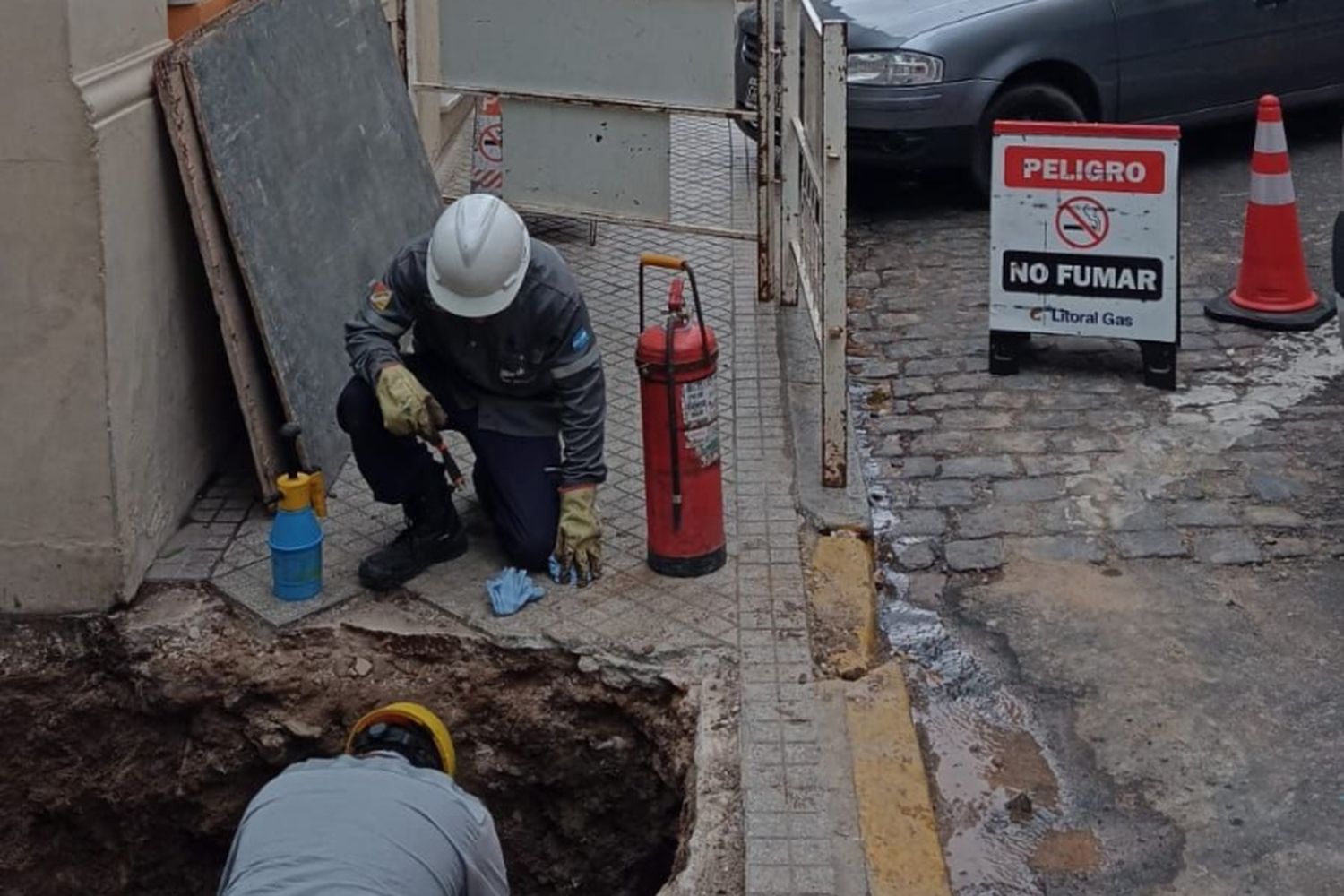 Detectaron una fuga de gas frente a la ex Aduana