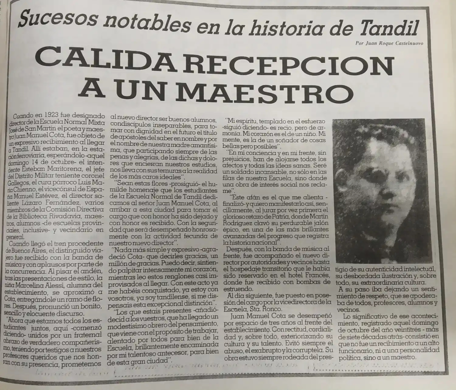 Cálida recepción a un maestro