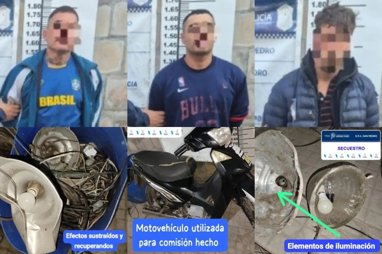 Los ladrones entraron a robar cables, luminarias y otros elementos.