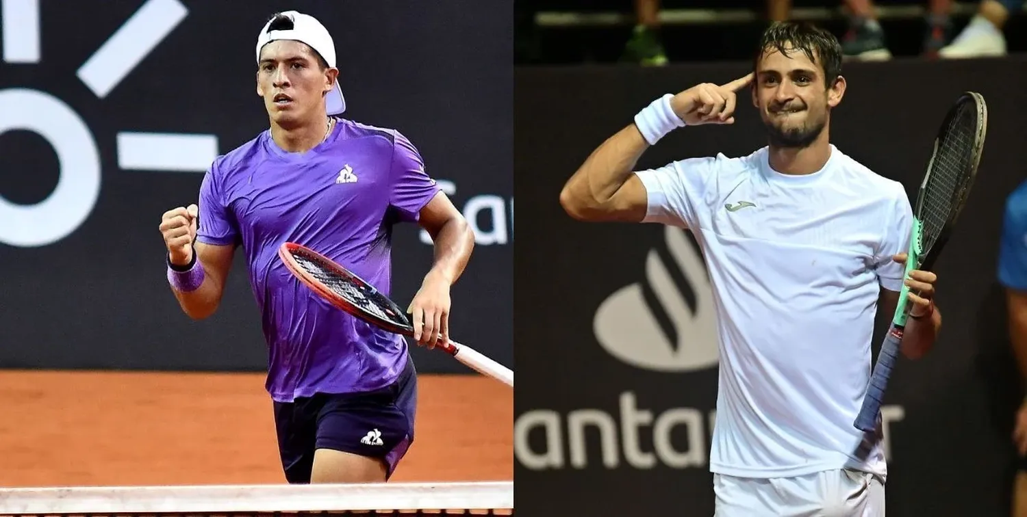 Sebastián Báez y Mariano Navone, dos de los argentinos que siguen en carrera. Crédito: Río Open