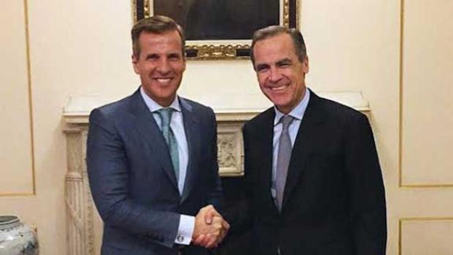 Con Redrado, el titular del Banco Central inglés celebró la "nueva etapa" de Argentina