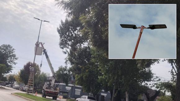 Avanza el recambio de luminarias en las principales avenidas: colocan lámparas led