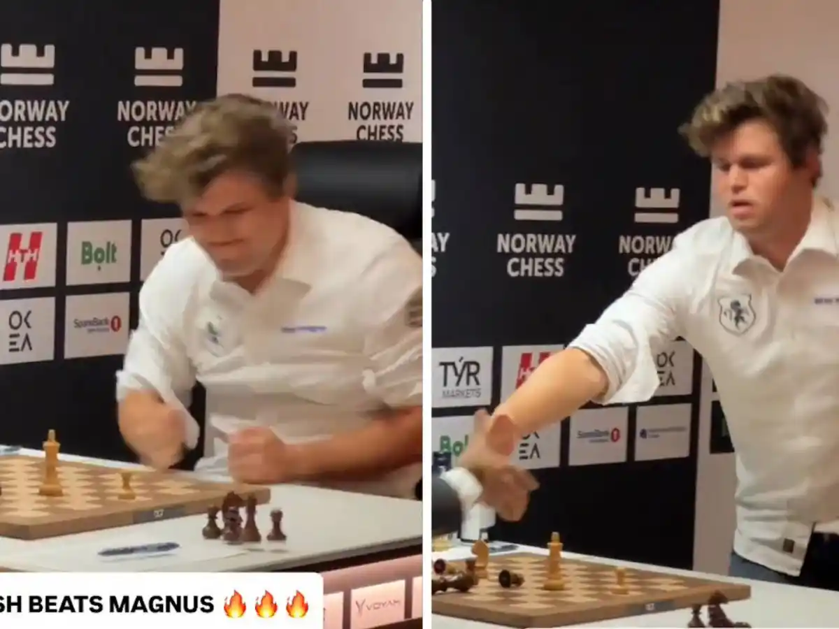 VIDEO | La violenta reacción del número uno en ajedrez tras perder con un adolescente indio