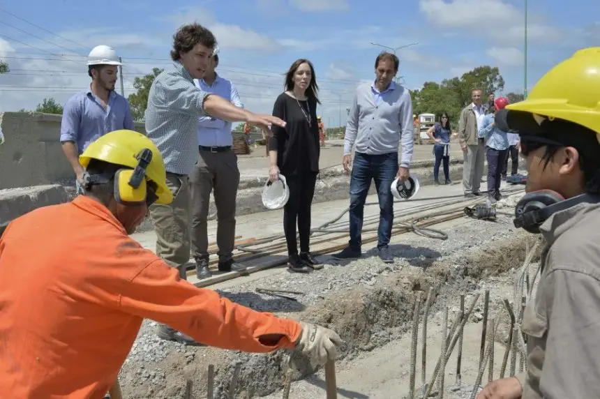 Vidal recorrió una obra clave para evitar inundaciones en La Plata y Ensenada