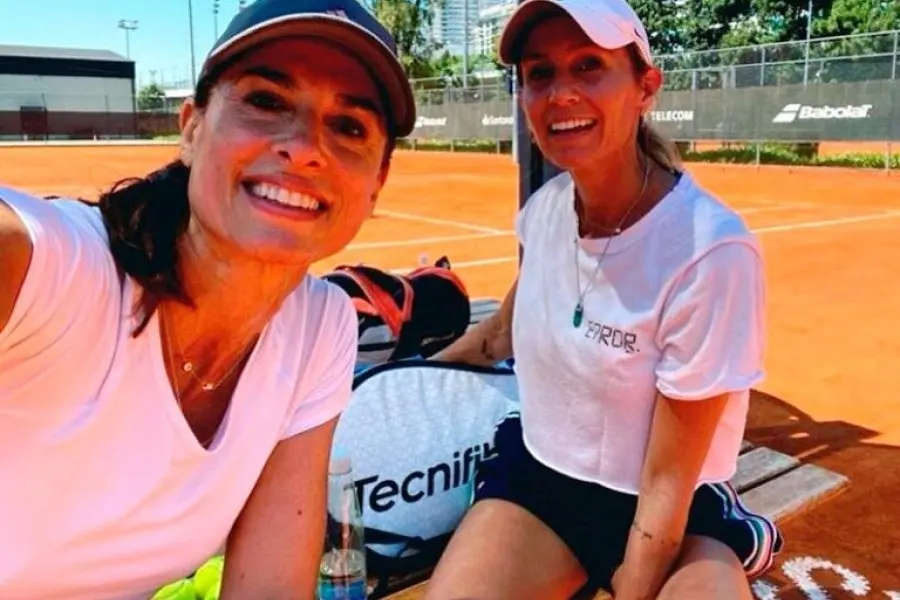 Sabatini y Dulko en el Parque Roca