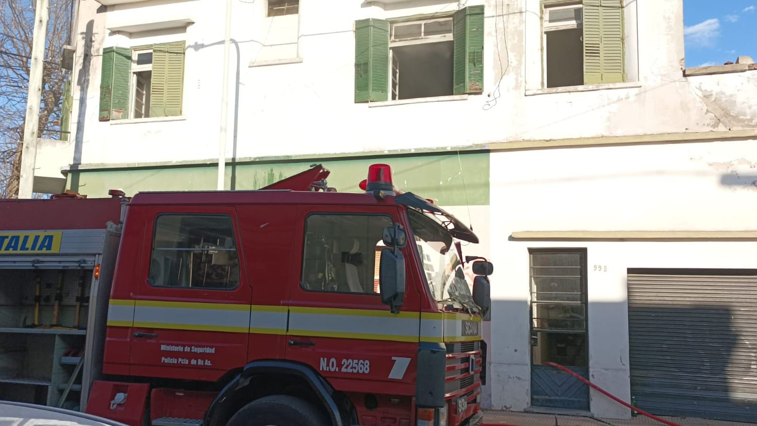 El hecho ocurrió ayer por la tarde en una propiedad de Arana y Colón.