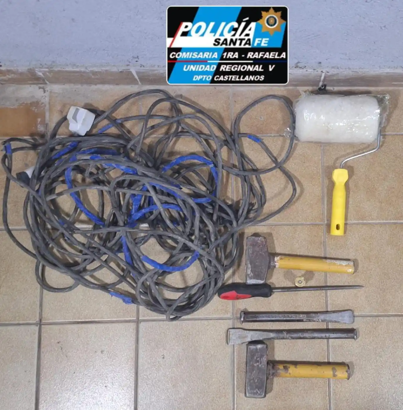 Robo de cables en Rafaela: atraparon a un 'sinvergüenza' con dos rollos en su poder