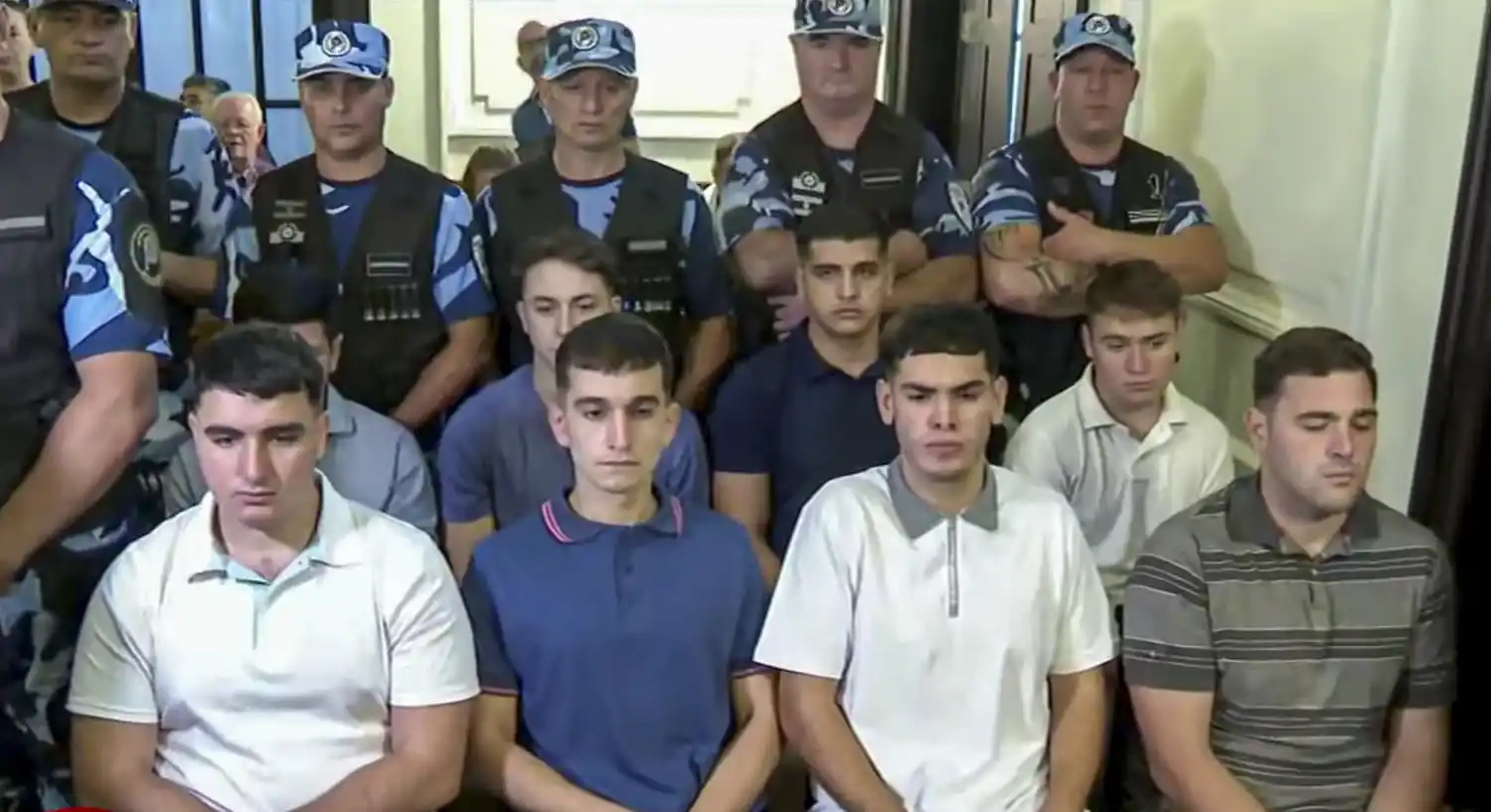 Por primera vez los acusados se presentaron en la sala sin barbijos en sus rostros.