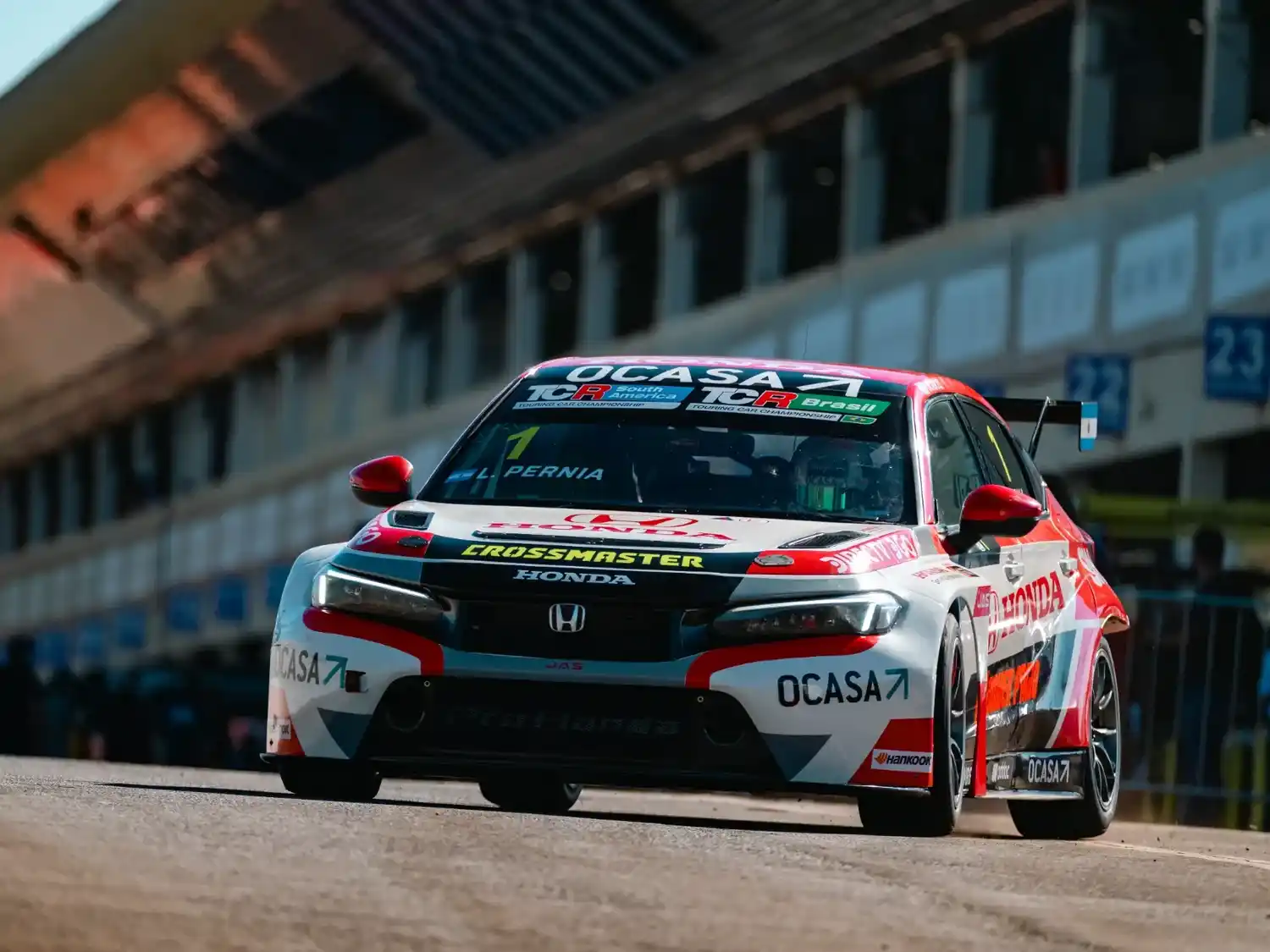 El Honda de Leonel Pernía en Interlagos.
