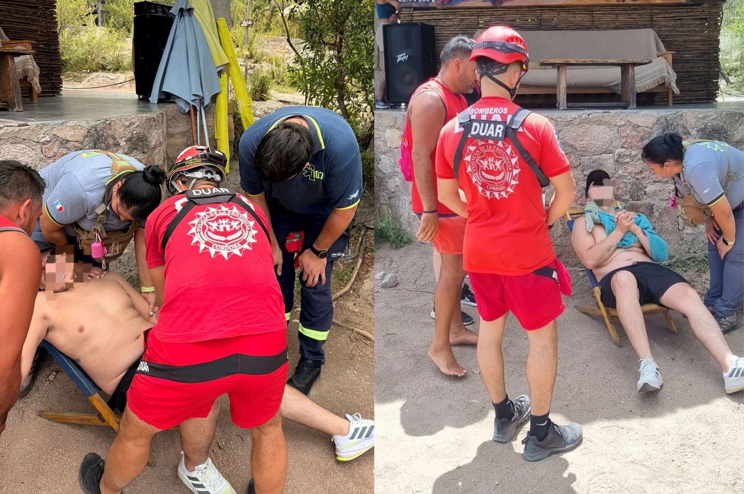 Un joven rafaelino se lesionó al arrojarse desde una piedra en un balneario de Traslasierra