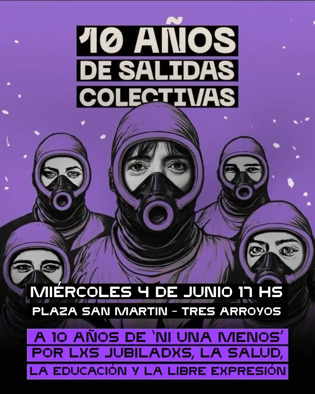 #NiUnaMenos: en Tres Arroyos la convocatoria es en la Plaza San Martín