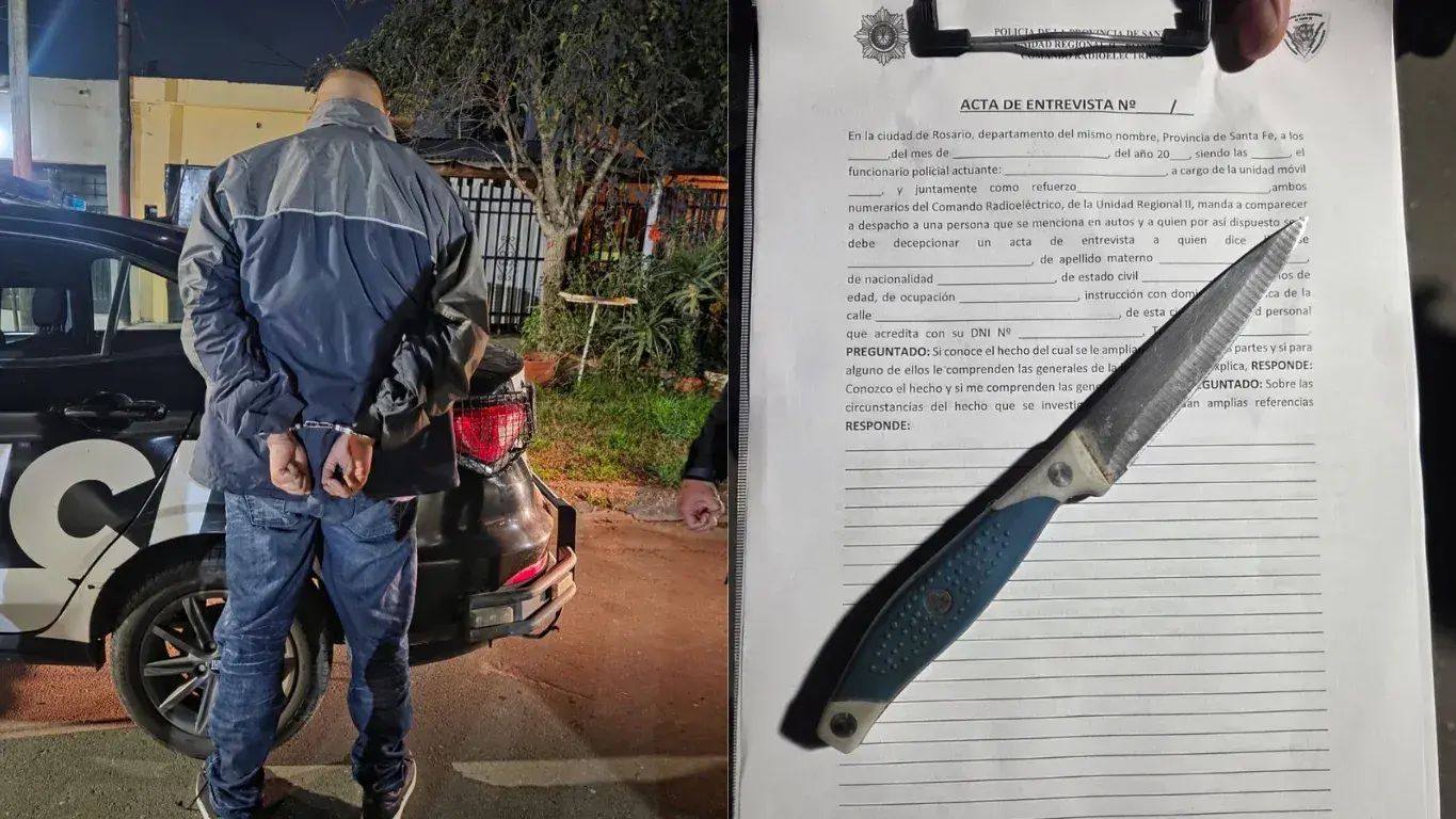 Detenido en zona oeste con un cuchillo.