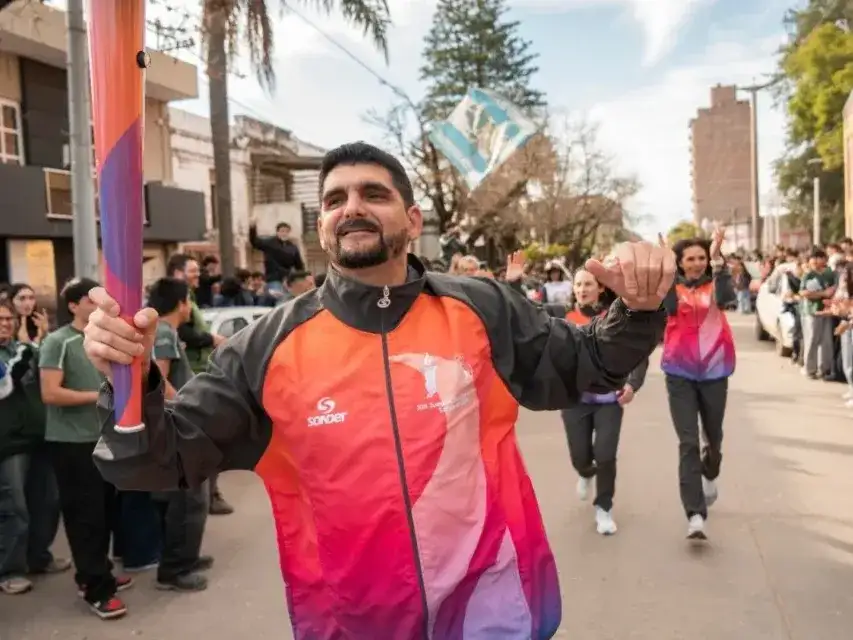 La emblemática antorcha por las calles de la norteña Reconquista. Foto: GSF