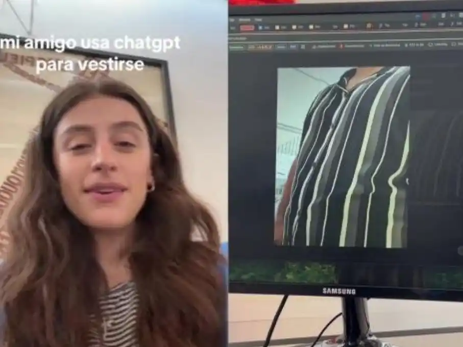 Sofía reveló en TikTok que su amigo usa ChatGPT para elegir su ropa.