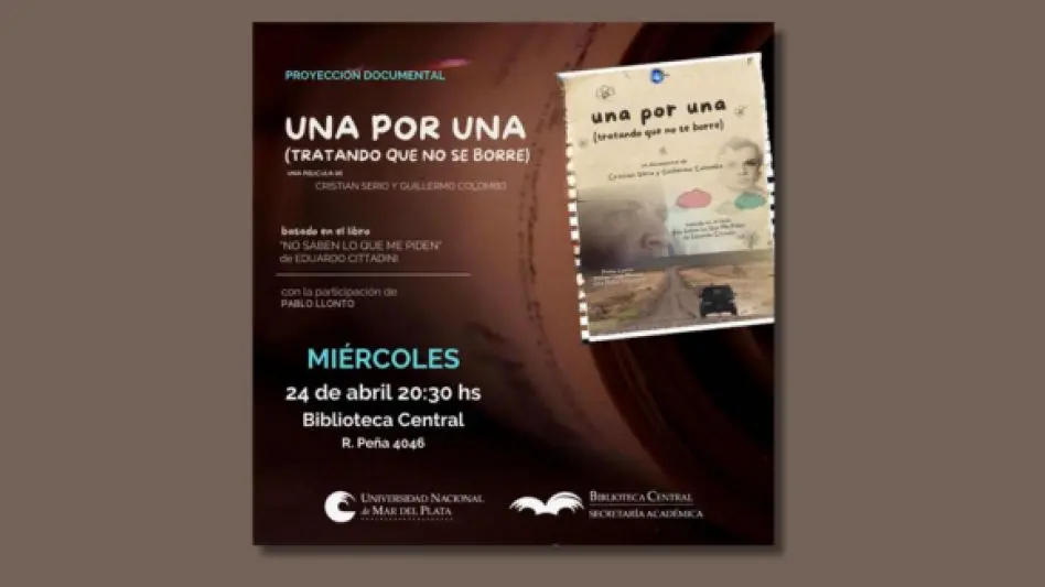 El documental "Una por una. (tratando que no se borre)" se proyecta en la Biblioteca Central